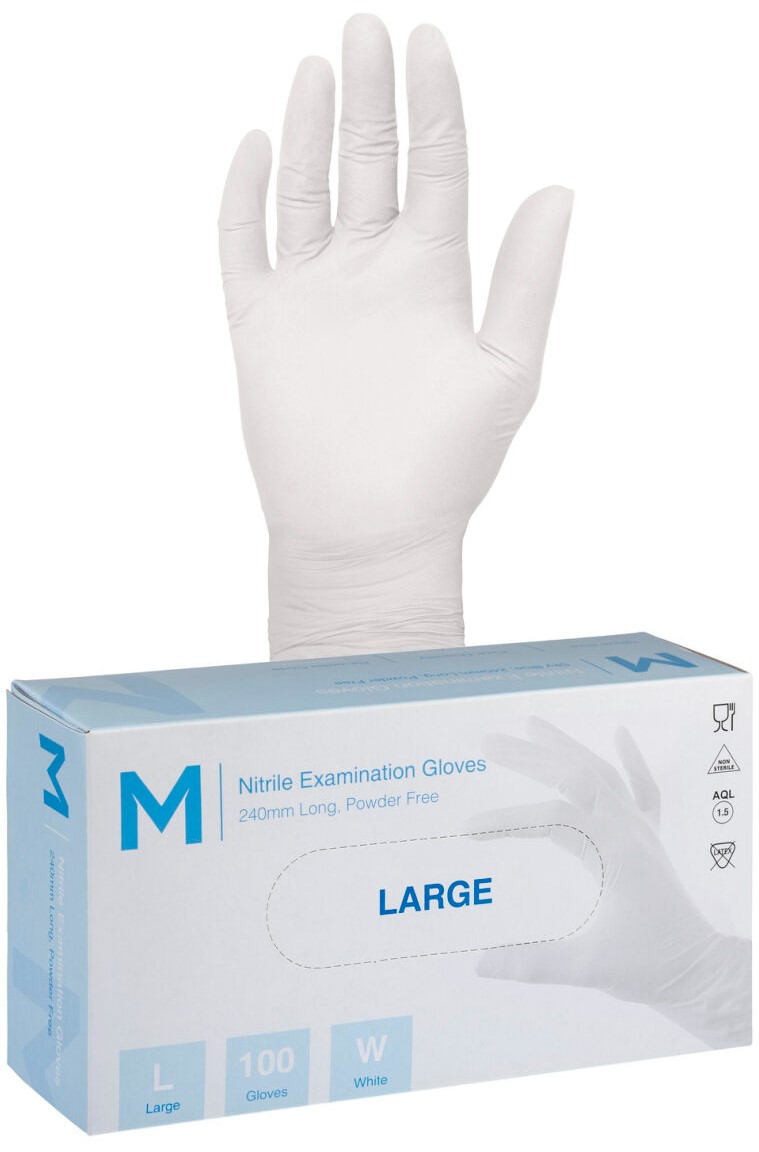 Nitrile White Gloves 5.0g - Image 3