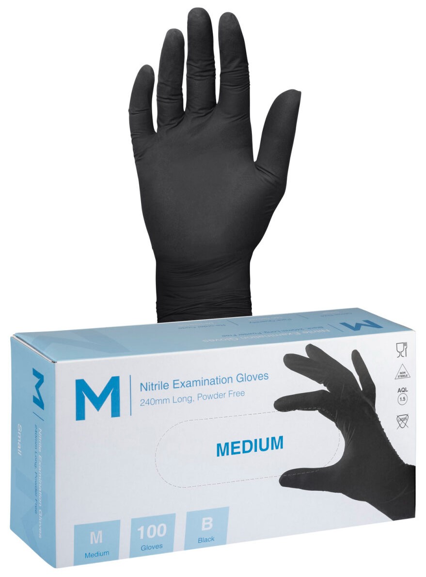 Nitrile Black Gloves 7.0g - Image 2