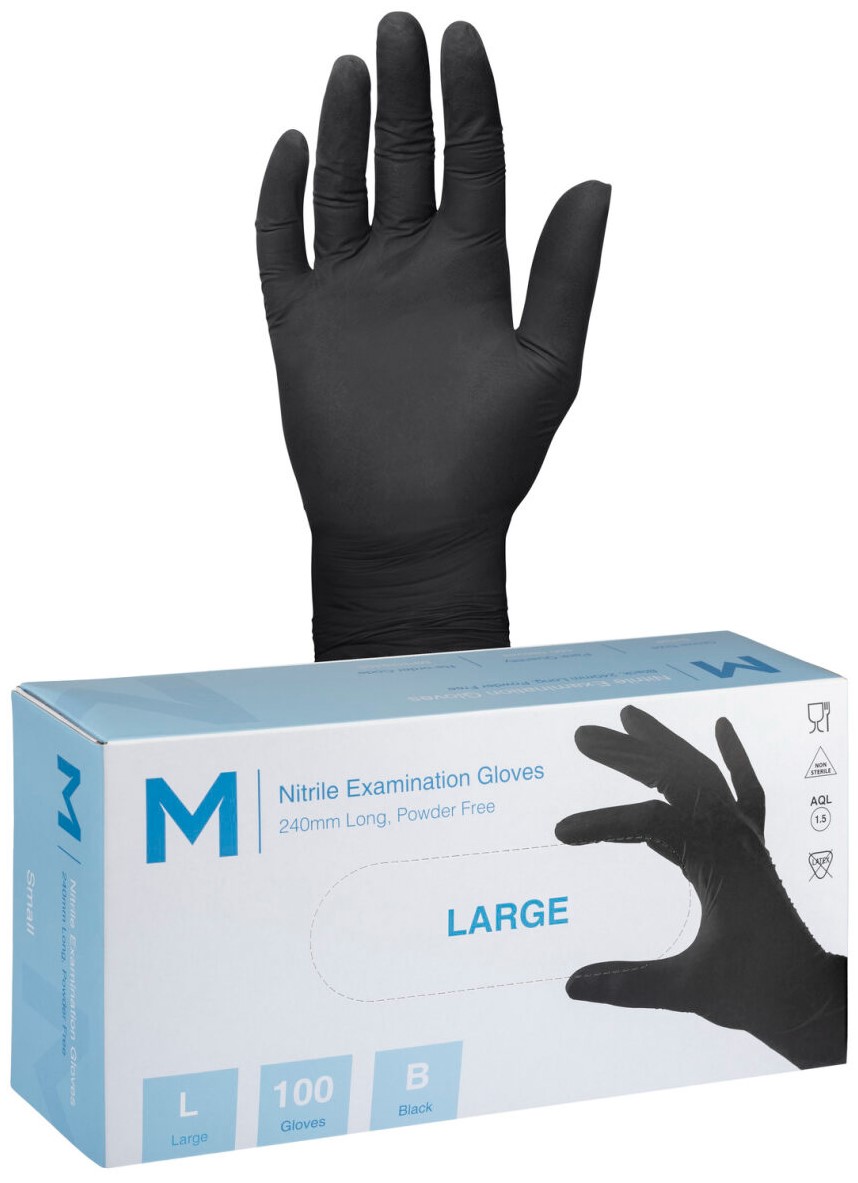 Nitrile Black Gloves 7.0g - Image 3
